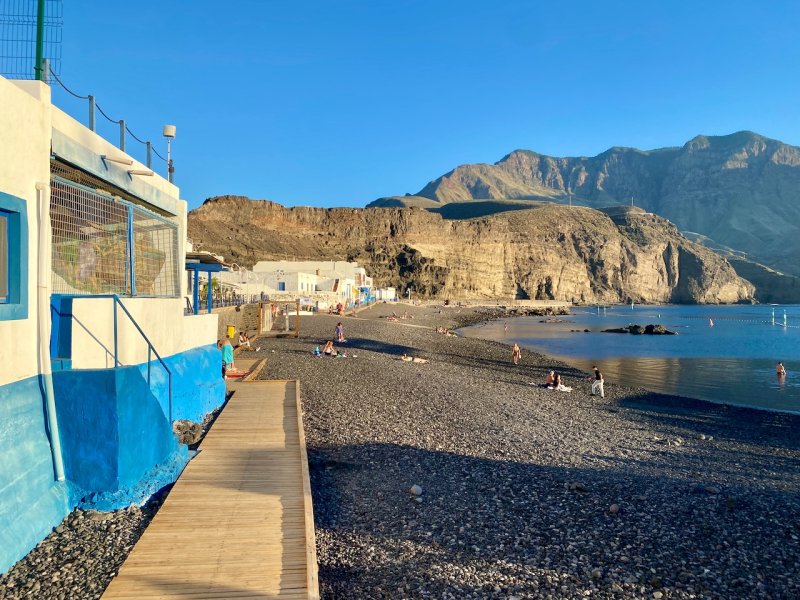 Steinstrand in Puerto de Las Nieves bei Agaete