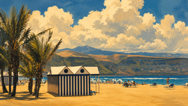 Sandstrand Playa Canteras in Las Palmas de Gran Canaria