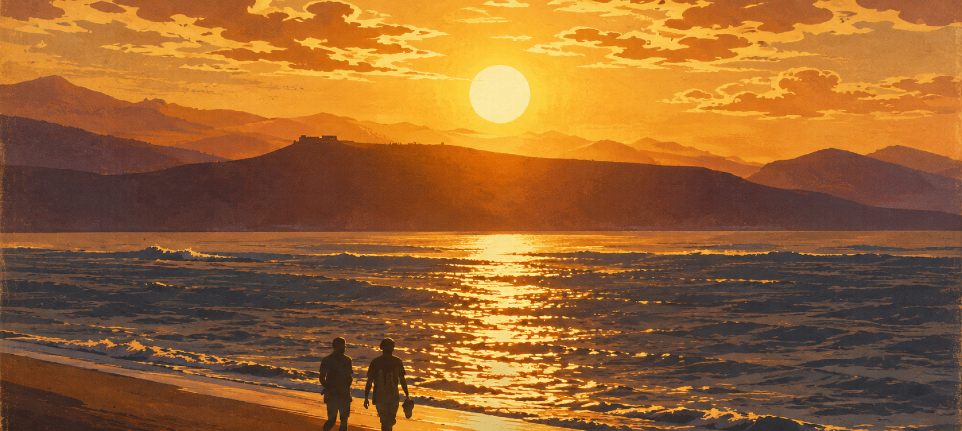 Sonnenuntergang am Canteras Strand
