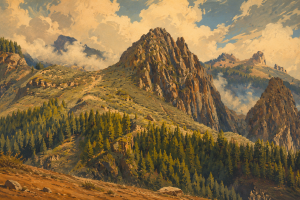 Illustrated overview of natural monuments across Gran Canaria