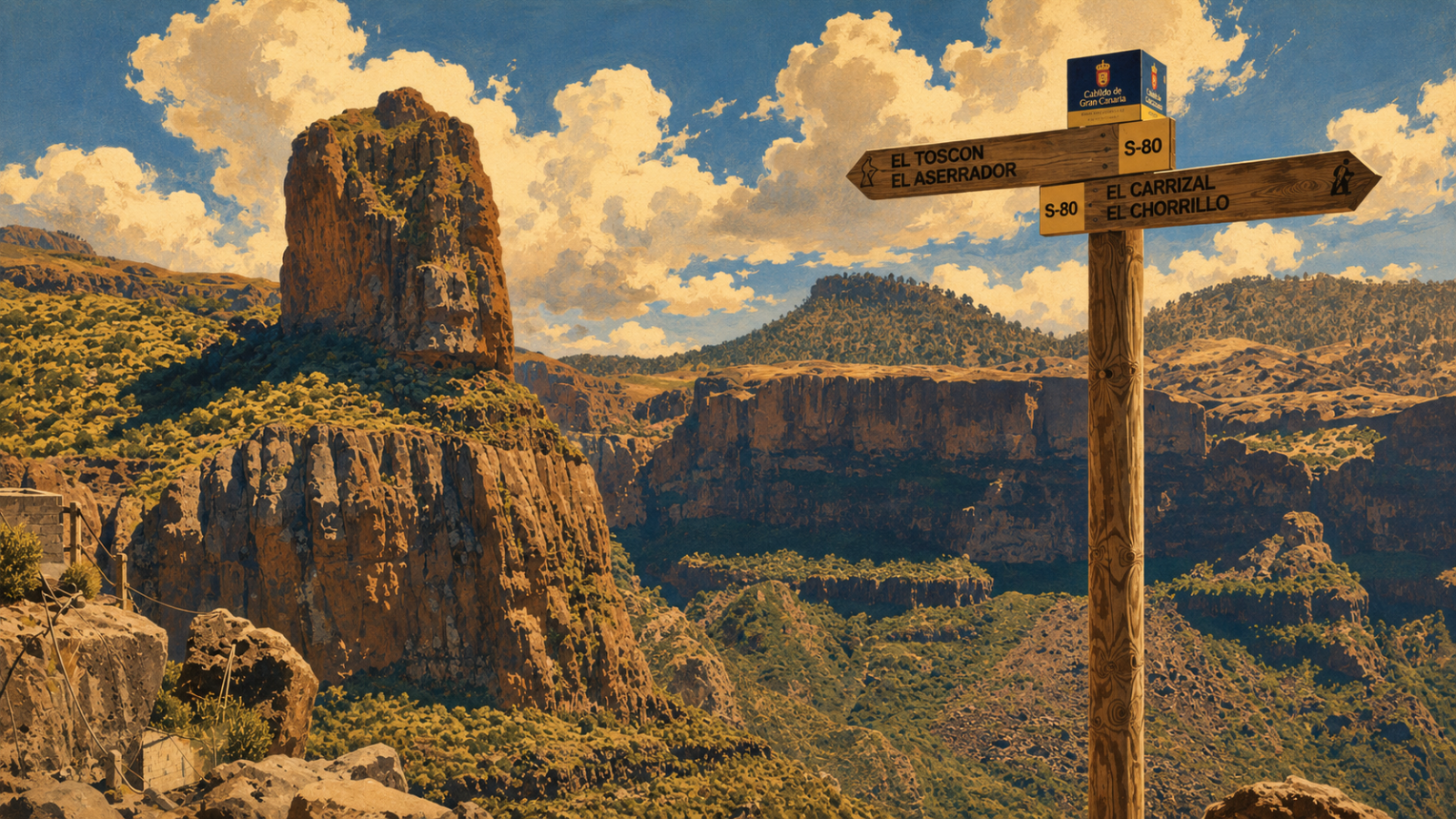 Wanderweg entlang des Roque Palmés bei El Toscón