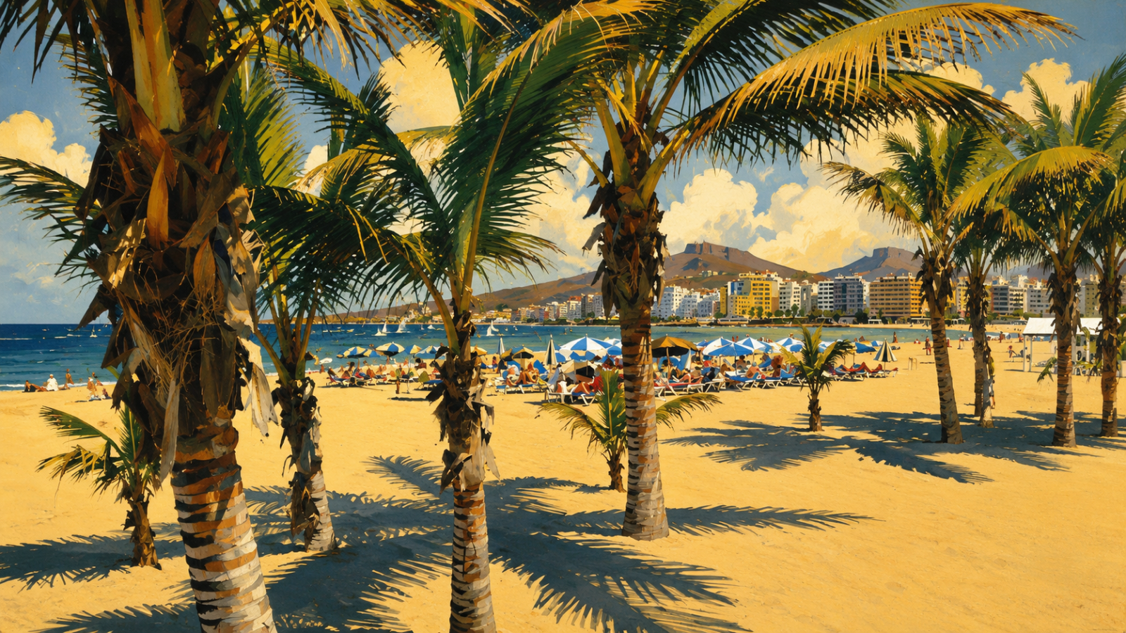 Playa Canteras Strand in Las Palmas de Gran Canaria