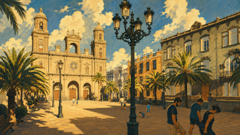 Die Plaza Santa Ana - Teil der Geschichte Gran Canarias