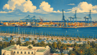 Containerhafen im Hafen Las Palmas